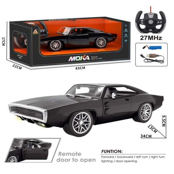 RC Car 1/16 Scale 2.4Ghz Remote Control Car for Dodge Charger R/T R/C Toy Car Model Vehicle