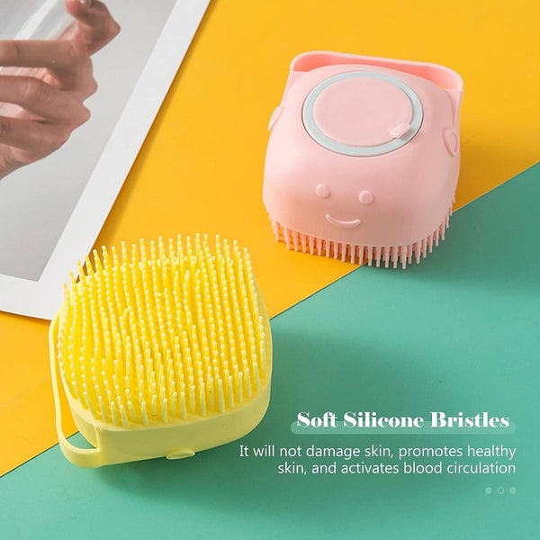 SILICONE MASSAGE BATH BODY BRUSH WITH SHAMPOO DISPENSER (Buy 1 Get 1 Free)